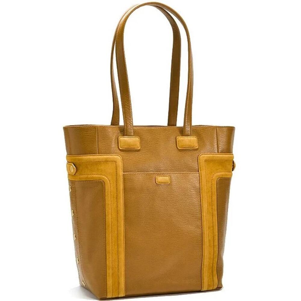 Hammitt Otis Tote Golden‎ Valley Tan Leather Suede Brushed Gold Accents Bag - L